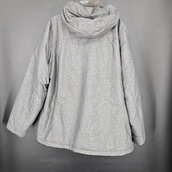 LL Bean Jacket Womens Extra Large XL Hooded Full Zip Sherpa Lined Winter Coat - Picture 10 of 12